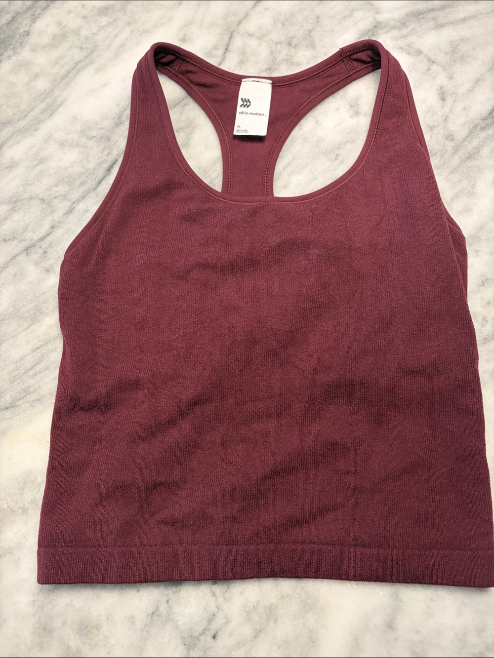 all in motion Maroon Racerback Tank Top size XL